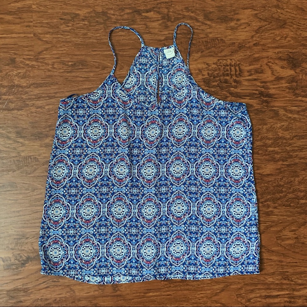 Paper Crane Blue Medallion Tank Top